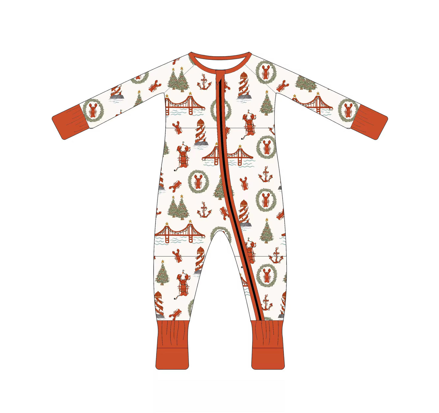East Coast Christmas Bamboo Pajamas Infant/Toddler/Youth Sizes