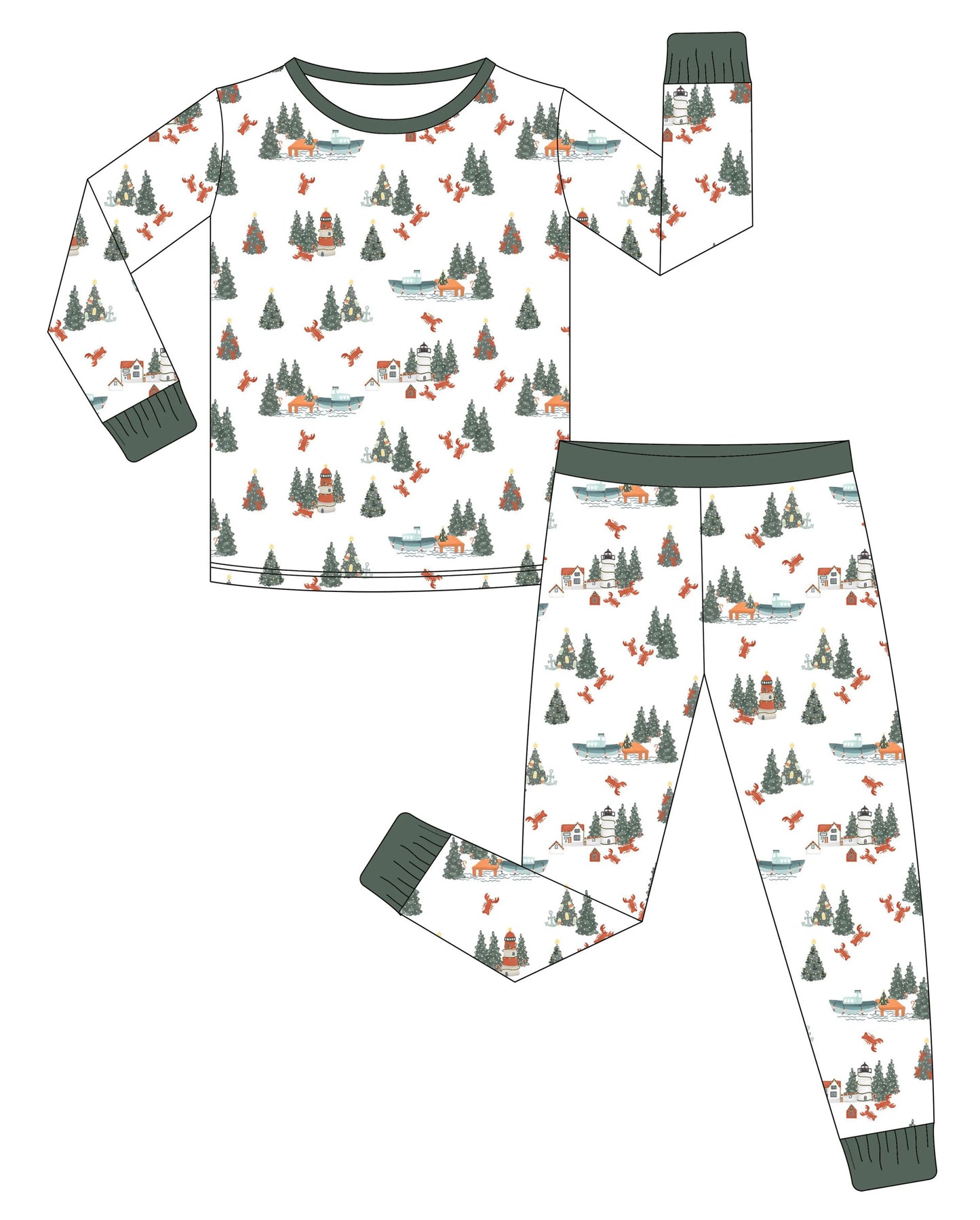 Harbor Holiday Bamboo Pajamas | Baby/Toddler/Youth Sizes